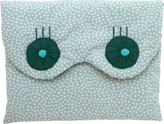 Pochette Bouh pois vert d'eau