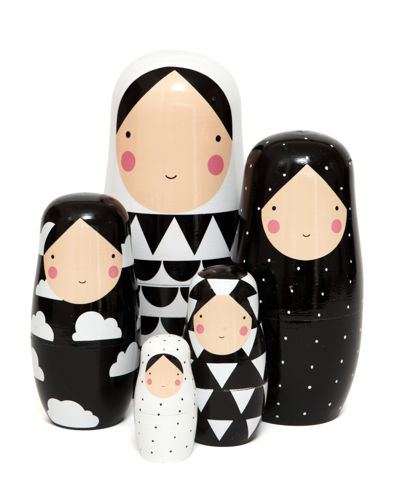 Nesting dolls B&W XL ND5XL c