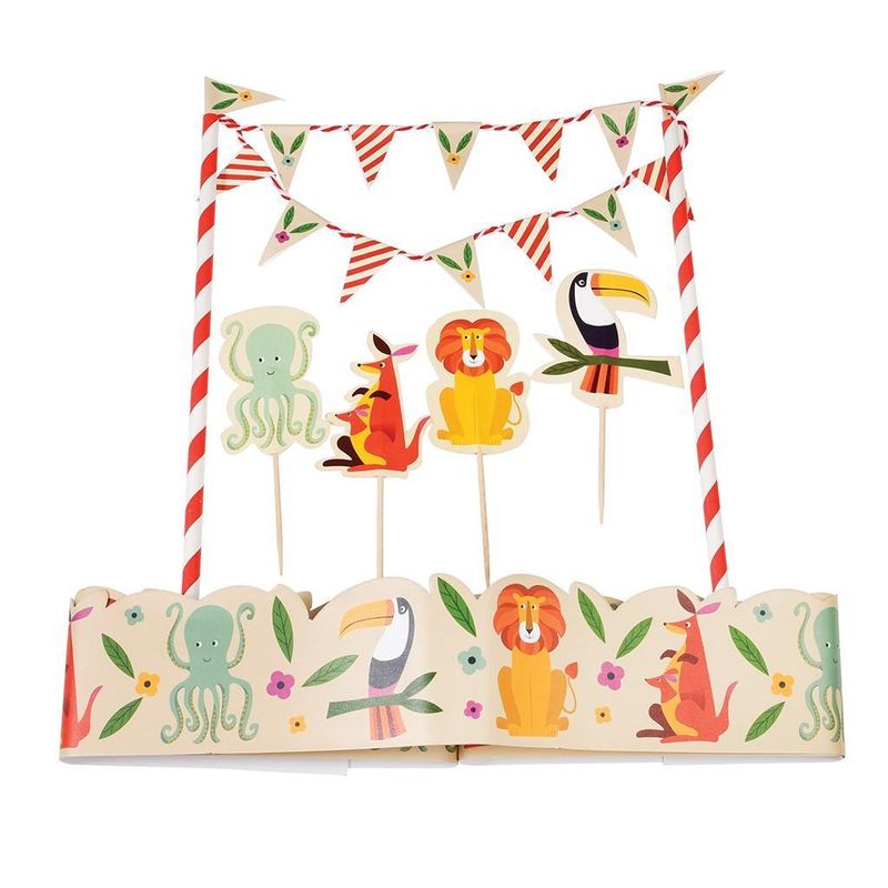 Colourful-creatures-cake-bunting