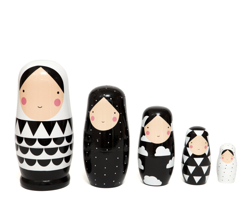 Nesting dolls B&W XL ND5XL