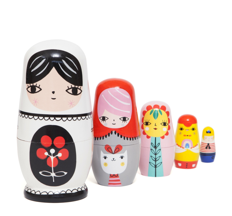 Nesting dolls fleur & friends ND4 a