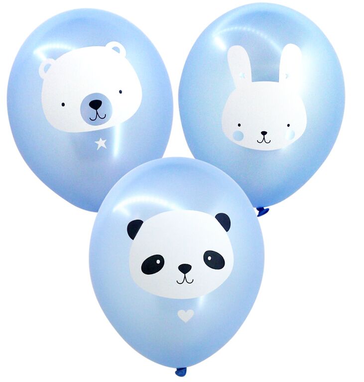 Ballons-pandas-bleus