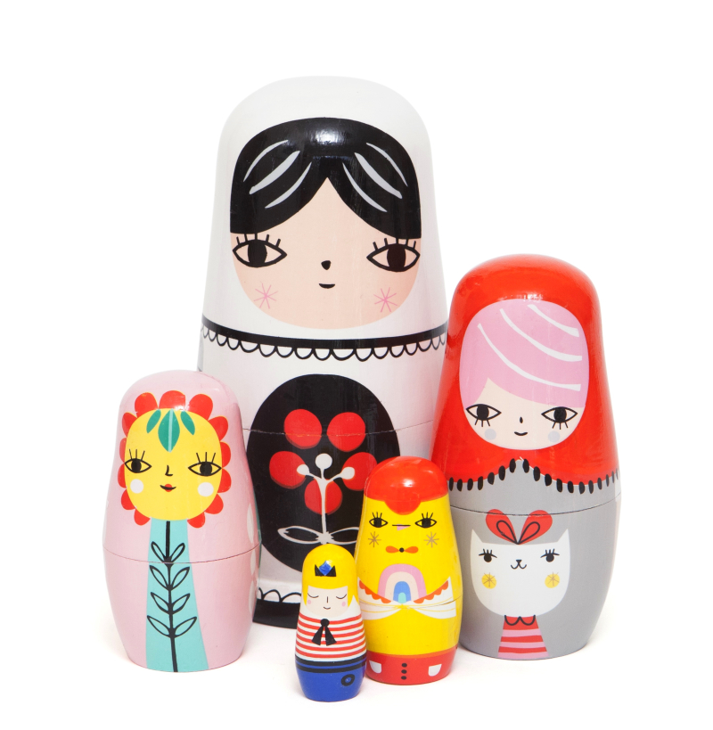 Nesting dolls fleur & friends ND4 b